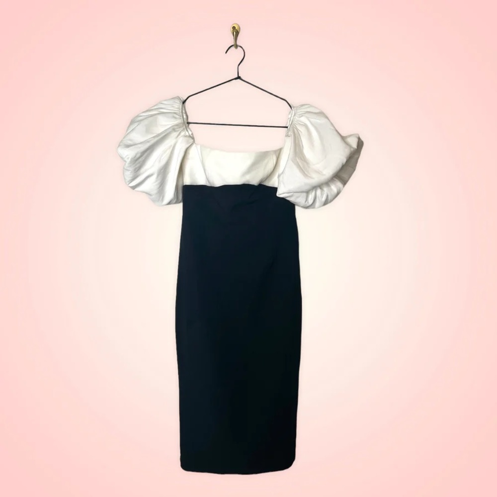 Nwt Bianca and Bridgett black and white puff sleeve dress (Sz UK 6)